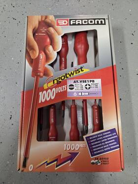 Ab-j4tvepg Facom 6 Piece Insulated Screwdriver Set
