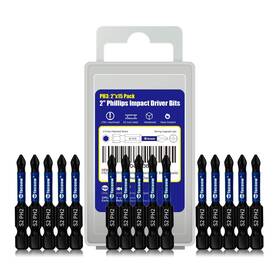 821414 Facoow 15-pack Phillips Bits #2 Impact Anti-slip 2-inch Ph2 2 Inch 15pcs