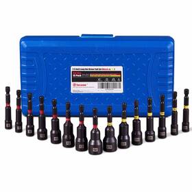 W0302 Facoow Magnetic Nut Driver Set For Impact Drill 15 Pcs With Metric And Sae Stora