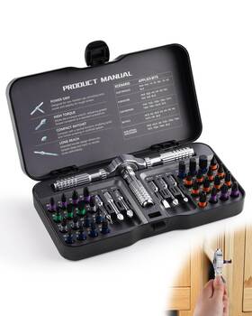 B0fs77dzq2 Faitio 40-in-1 Magnetic Ratchet Screwdriver Set 360 Flexible S2 Steel Multi-tool Kit