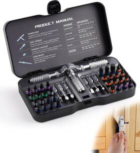 Faitio Rss4001afbaus 40 In 1 Magnetic Ratchet Screwdriver Set 360 Flexible S2 Steel Multi-tool Kit