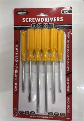 Family Maid 827680163913 6 Pcs Screw Driver Set