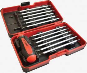 F50630 Felo 13 Piece Inch Smart Box - Slotted Phillips Hex Torx Blades With Handle