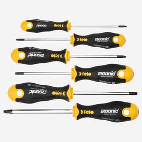 F63355 Felo Ergonic Torx Screwdriver Set T10 - T40 6 Pieces F63355 Felo Ergonic Torx Screwdriver Set T10 - T40 6 Pieces