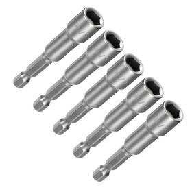 Fipux 601968201579 5pack Hex Nut Driver Drill Bit 5/16 Inch 6-point Socket 1/4 Shank Magnetic