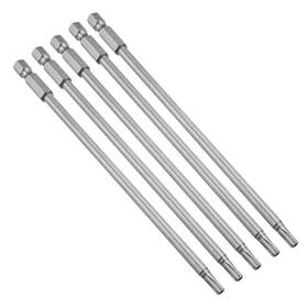 Fipux 617662683986 5 Pcs 1/4 Inch Hex Shank T20 Security Magnetic Torx Screwdriver Bits