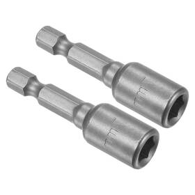 Fipux 619668146267 2pcs 1.89 Inch Length Nut Driver Bit 1/4 Quick-change Hex Shank
