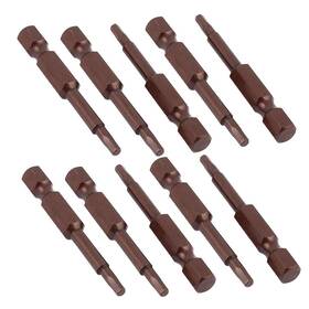 Fipux 619668267092 10pcs 1/4 Inch Hex Shank 2.5mm Hexagon Tip Magnetic Screwdriver Bits
