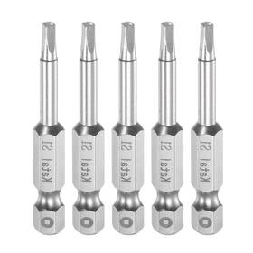 Fipux 619668397478 5pcs 1/4 Inch Hex Shank S1 Square Screwdriver Bit For Diy Craft 2 Length