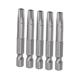 Fipux 636939483302 5pack T30 Magnetic Torx Screwdriver Bits 1/4 Inch Hex Shank 2 L Screw Driver Kit