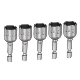 Fipux 639664303273 5pack 1/4 Inch Quick-change Hex Shank 13mm Magnetic Nut Driver Bit 1.89 Length