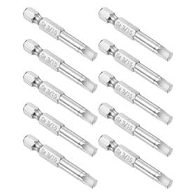 Fipux 639664303303 10pack 1/4 Inch Hex Shank 3/16 Magnetic Screwdriver Bit S2 Steel 2 Length