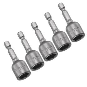 Fipux 639664303419 5pack 1/4 Inch Quick-change Hex Shank 11mm Magnetic Nut Driver Bit 1.89 Length