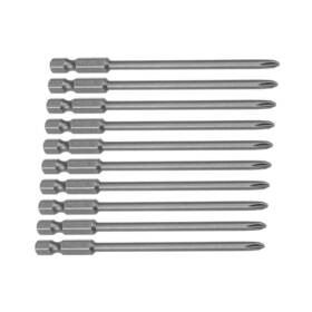 4ph1 Fipux 639664303426 10pack 100mm 1/4 Inch Hex Shank Magnetic Phillips Head Screwdriver Bits S2