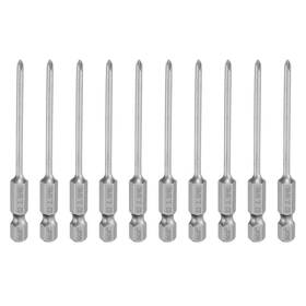 Fipux 649603669735 10 Sets Magnetic Phillips Screwdriver Bit Ph0 1/4 Inch Hex Shank 75mm 2.5mm Rod