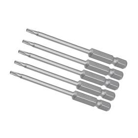 Fipux 734301645164 5pcs Torx Screwdriver Bit 3 Inch X H1/4 T8 Magnetic For Power Tool Use