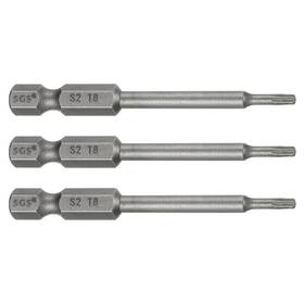 Fixinairp 601968106294 3pcs T8 Torx Head Screwdriver Bit 1/4 Inch Hex Shank 2.6 65mm Long Magnetic