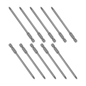 Fixinairp 672668640487 100mm 1/4 Inch Hex Shank 4mm Ph1 Magnetic Phillips Head Screwdriver Bits S2 10pcs