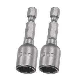 Fixinairp 672668679012 1.89 Inch Length 10mm Nut Driver 1/4 Quick-change Hex Shank Metric 2pcs