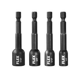 Fam10301-4 Flex 840163200431 2-9/16-inch 4-piece Impact Magnetic Nut Driver Set -