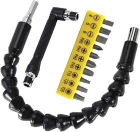 Fouua 313110223222 11.7in Flexible Screwdriver Bit Extension Kit - 10 Piece Set
