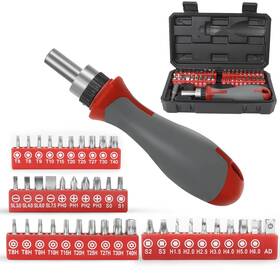 Fuyeah 679628797519 42-in-1 Ratcheting Multi-bit Screwdriver Set 40 Bits 60mm Extension Bar 1/