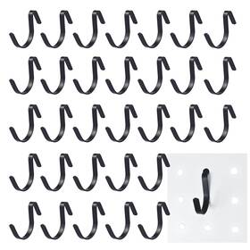 G.core 728872224729 Black Pegboard J Hooks Accessories - 40pcs Hook