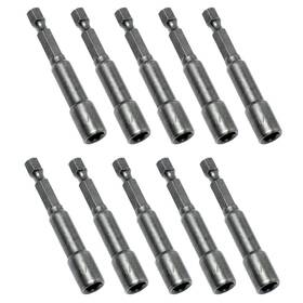 Ga-793-ljqdtls-10p Gabrella 10 Pcs 1/4ftft Hex Shank Magnetic Power Nut Driver Bit 1/4 Impact S