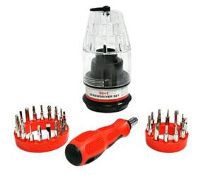2221525 Gadgets Collection 30-in-1 Magnetic Screwdriver Bit Multi Tool Repair Set Phillips Torx Slotted Hex