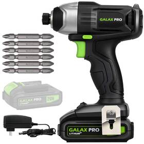Galax Pro 745672035560 Impact Driver 20 V Lithium Ion 1/4 Inch Hex Cordless With Led Work Light