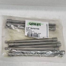 Gator Bits 799975292496 1/4 Inch Nut Setter Magnetic Hex Driver Set 6 Of 9
