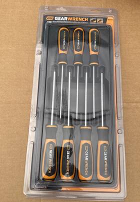 80071h Gearwrench 099575080715 7 Pc. Torx Dual Material Screwdriver Set -