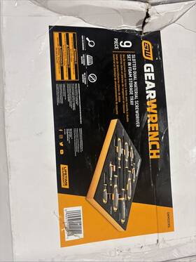 Gearwrench 099575101151 Slotted Dual Material Screwdriver Set With Eva Foam Storage Tray 9-piece