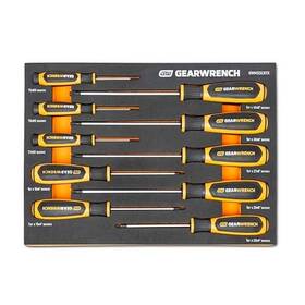 Gearwrench 099575101168 Gearwench Gwmsscrtx Torx Dual Material Screwdriver Set With Eva Foam Storage Tray