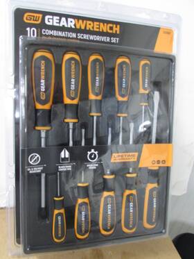 Gw80060h Gearwrench Screwdriver Set Oal Dual Material Slotted Pozidriv 80060h 13 Inch New
