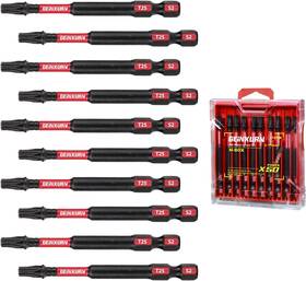 Geinxurn 744759994387 10 Pieces 3 Inch T25 Impact Tough Magnetic Screwdriver Bit Set #25 Torx Head Pow