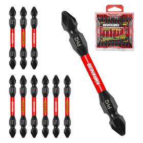 Geinxurn Adpph206510 10pcs Ph2/ph2 Impact Double End Screwdriver Bit Set 2.56 Inch #2 Phillips Pow