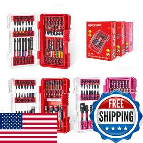 B0f6mxwbkd Geinxurn 113pcs Impact Screwdriver Bits Set Magnetic S2 Steel 1 Inch /2 Phillips Squ