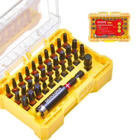 Geinxurn Fq032025-byw 32pieces Impact Screwdriver Bits Set S2 Steel Magnetic Torx/securit