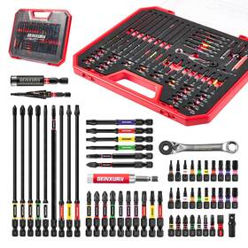 Geinxurn Gfy058ev02-rd 58pcs Screwdriver Set Include 53pcs Impact Bits Mini Wrech St