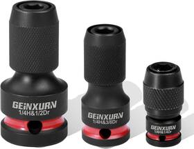 Giad003 Geinxurn 3pcs Impact Screwdriver Bit Holders Include 1/2-inch 3/8-inch And 1/4-inch Squa