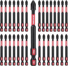 Gph2075-030 Geinxurn Impact Tough #2 Phillips 3 Inch Insert Driver Bits 30pack Bulk Ph2 Screwdriver Bi