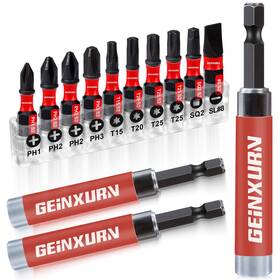 Gslb0080-013 Geinxurn 3 Pcs Drive Guide With Self Retracting Sleeve3.5 And 10 Screwdriver Bit