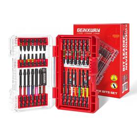 Utc035-rd Geinxurn 35pieces Impact Screwdriver Bits Set Magnetic S2 Steel 1 Inch /2 /3 Phillips/squ