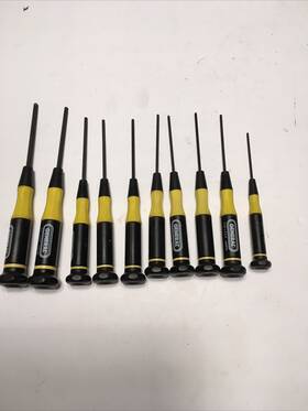 General Tools 038728671233 Tool Piece Ball Hex Precision Screwdriver 10 Pc Set New