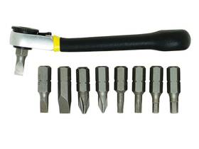 80075 General Tools 080050278017 Nine-piece Ratchet Offset Screwdriver Set