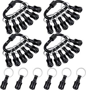 Mul-gisafai-0882 Gisafai 24 Pcs 1/4 Inch Bit Holder Keychain Hex Shank Aluminum Alloy Screwdriver