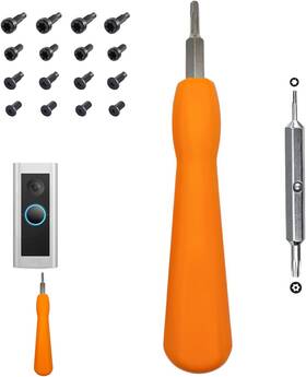 Gizmo Tech Parts 199284190108 Ring Doorbell Screwdriver And 20 Security Screws Kit Double-ended Torx T6 T1
