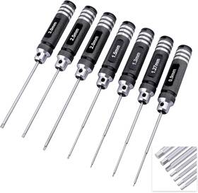 U3g0384 Gohobby 7pcs Hex Screwdriver Set 0.9mm 1.27mm 1.3mm 1.5mm 2.0mm 2.5mm 3.0mm Driver