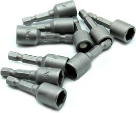 Golden Coulee 718117678837 10 Pc Impact Ready Nut Driver Mm 25/64inch Magnetic Nutsetter Set 1/4 Inch